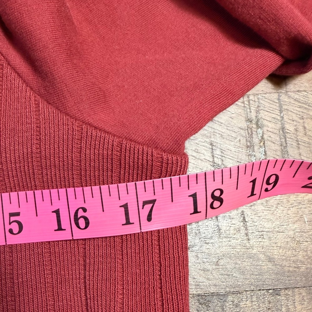 Lucky Brand Womens Red Cotton Toggle Cardigan Sweater Jacket Size M Ribbed Trim - Picture 4 of 6